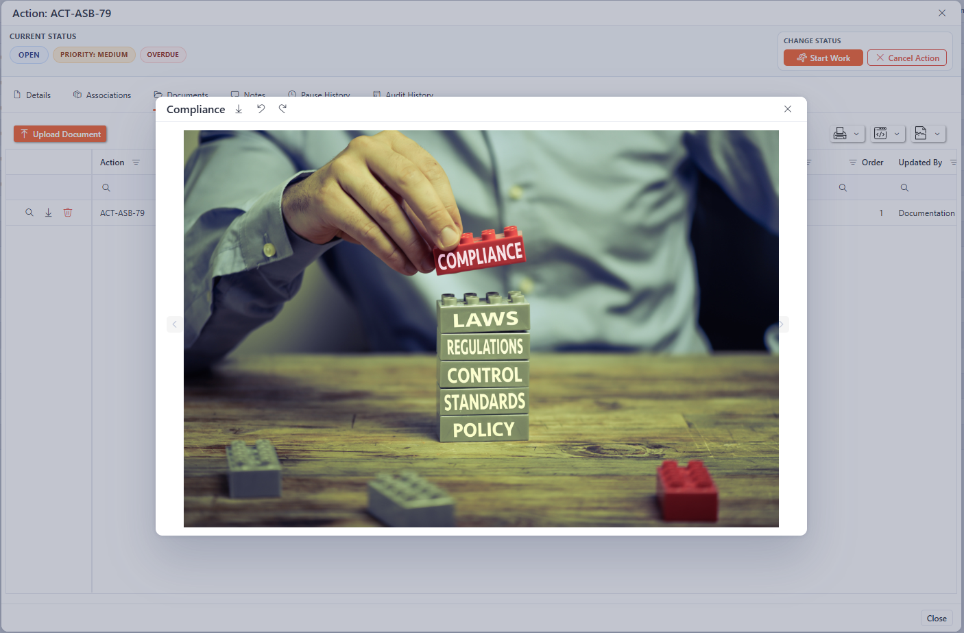Viewing an already uploaded document